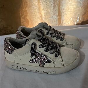 Kids Glitter Star Sneakers